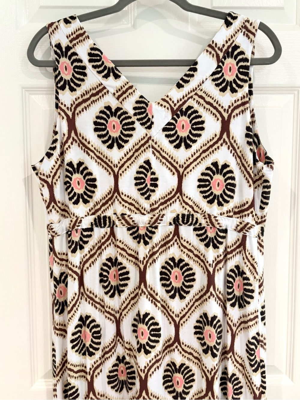 Fresh Produce Maxi Sleeveless Geometric V-Neck Empire Waist Summer Dress XL - Picture 10 of 15
